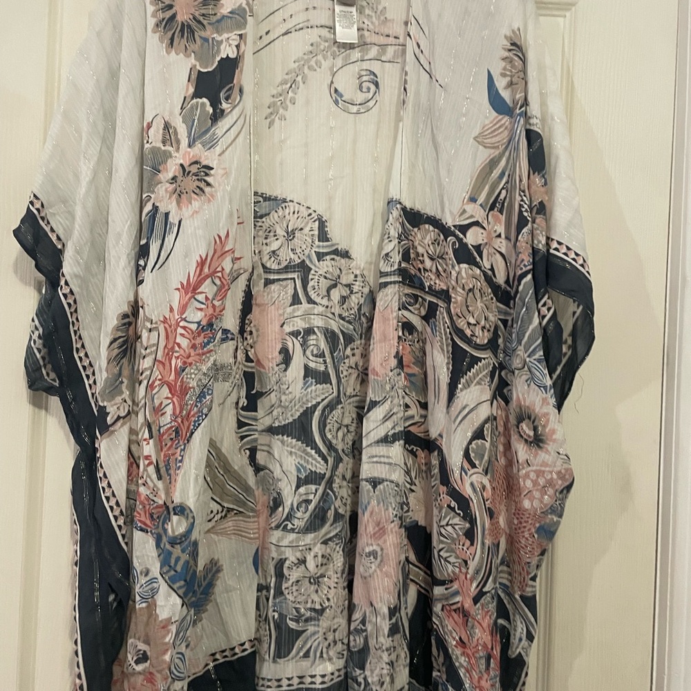 Chico's Multicolor Floral Kimono